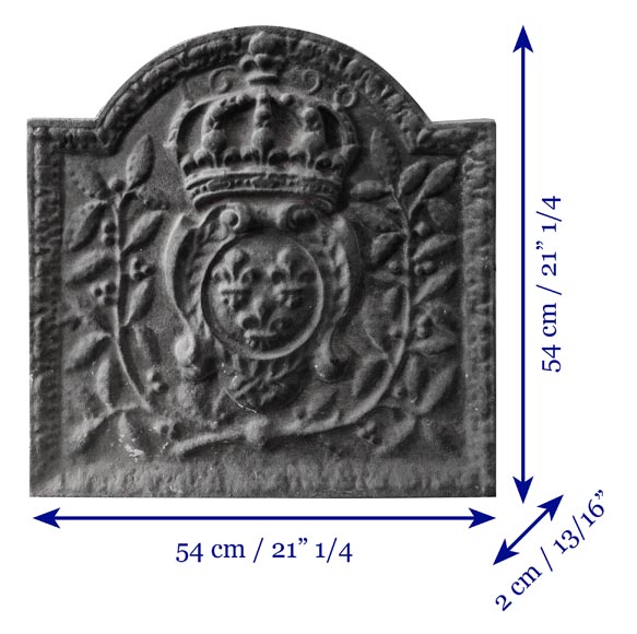 Plaque de cheminée moderne aux fleurs de lys-4