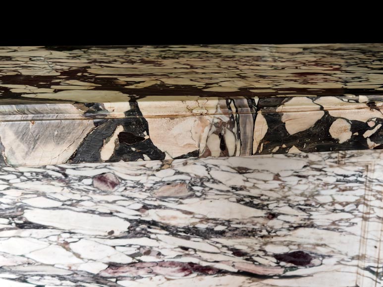 Grande console de style Napoléon III en marbre Brèche violette à pattes de lion Grande console de style Napoléon III en marbre Brèche violette à pattes de lion-1