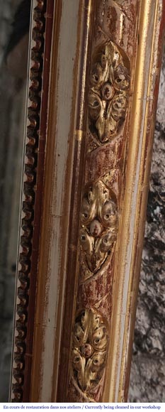 Trumeau doré de style Louis XVI à décor de frise Trumeau doré de style Louis XVI à décor de frise-3