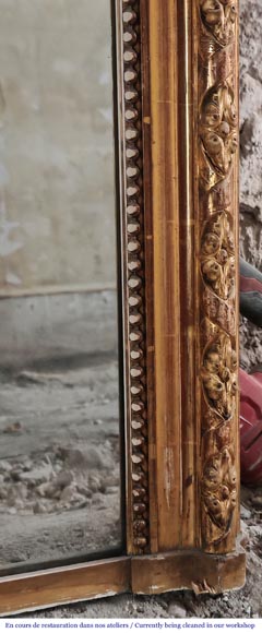 Trumeau doré de style Louis XVI à décor de frise Trumeau doré de style Louis XVI à décor de frise-5