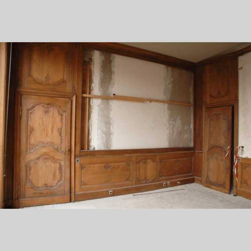 Pièce de boiserie en chêne du début du XXè siècle de style Louis XV