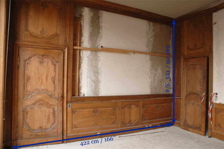 Pièce de boiserie en chêne du début du XXè siècle de style Louis XV-9