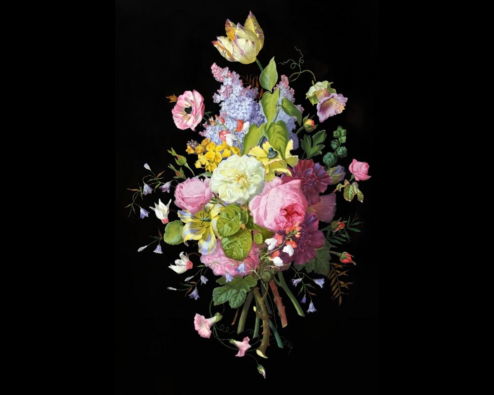 Julien-Nicolas RIVART (1802-1867) et Pierre-Joseph GUEROU - Paire de meubles d’appui à décor de bouquet en marqueterie de porcelaine-4