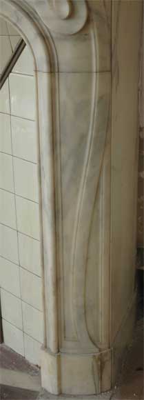 Antique Louis XV style fireplace in a Grey Panazeau marble_fr
