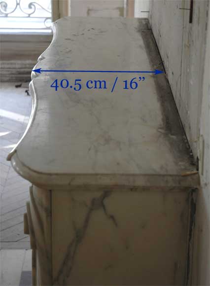 Antique Louis XV style fireplace in a Grey Panazeau marble_fr