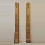 Paire de pilastres en chêne doré du XVIIIè siècle