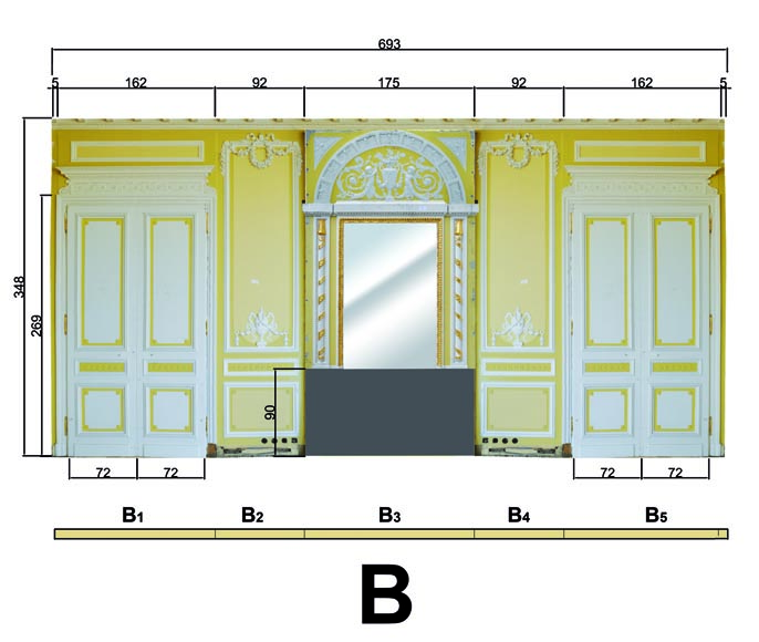 Très belle pièce de boiserie de style Louis XVI provenant de l'Hôtel de Crillon, Paris-22