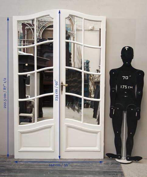 Une double porte d'intérieur cintrées avec miroirs-8
