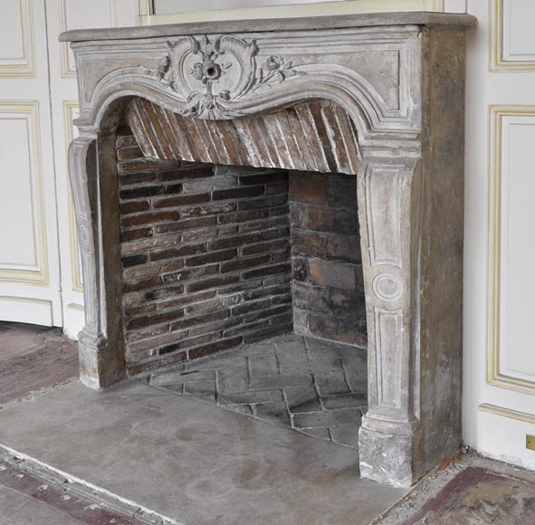 Bel élément de boiserie de style Louis XV avec cheminée en pierre du XVIIIè siècle-18