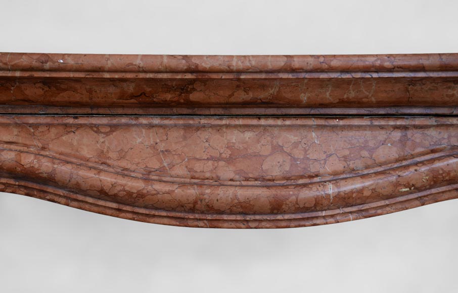 Cheminée de style Régence en marbre Rouge de Vérone, début XXè siècle-1