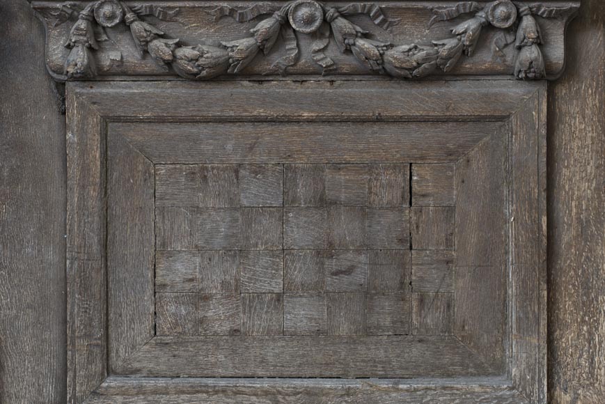 Importante porte cochère en chêne sculpté de style Napoléon III-5