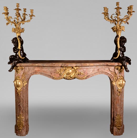 Exceptionnelle cheminée réalisée par Alfred Emmanuel Beurdeley pour Cornelius II Vanderbilt, 1893-0