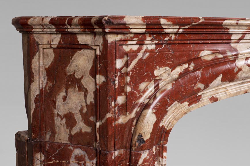Cheminée ancienne en marbre Portor, Louis XIV - XIXe S