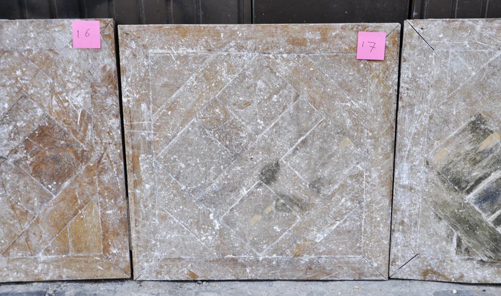 Lot de parquet ancien Soubise, en chêne, du XIXe siècle-3