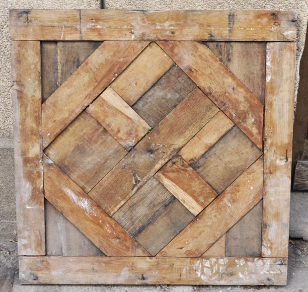 Lot de parquet ancien Soubise, en chêne, du XIXe siècle-10