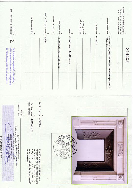 Certificat d'exportation