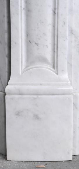 Grande cheminée de style Louis XV modèle Pompadour, en marbre de Carrare Grande cheminée de style Louis XV modèle Pompadour, en marbre de Carrare-4