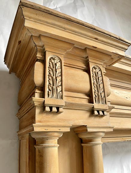Belle cheminée Napoléon III en bois de hêtre-4