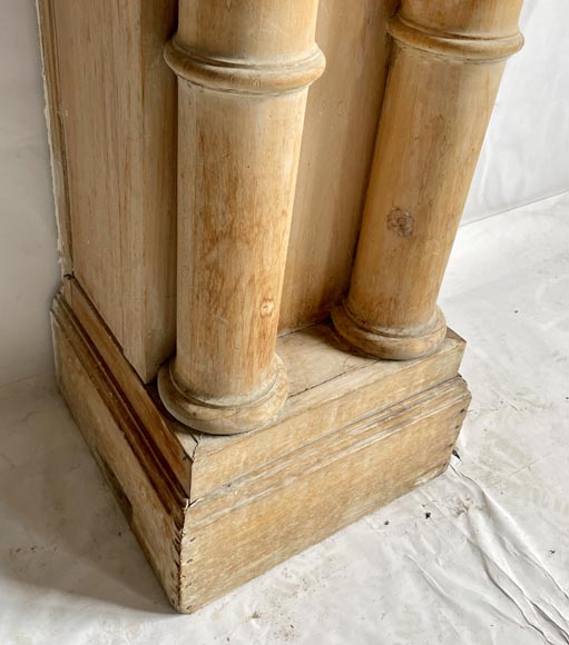 Belle cheminée Napoléon III en bois de hêtre-5