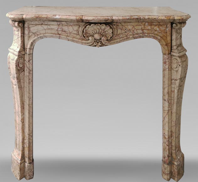Cheminée de style Louis XV en brèche Novulata-0
