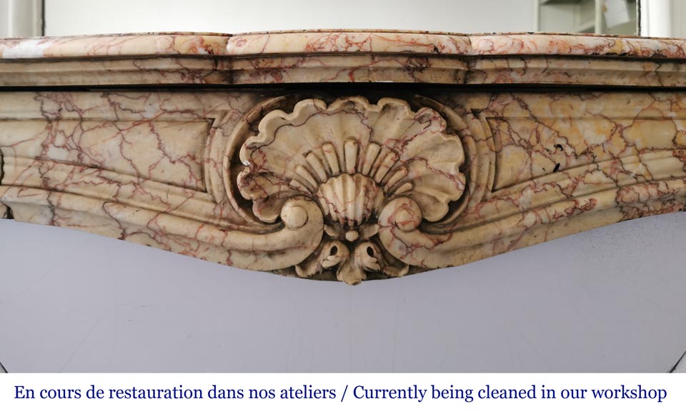 Cheminée de style Louis XV en brèche Novulata-1