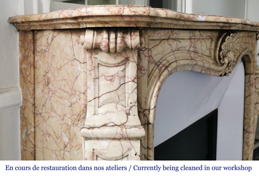 Cheminée de style Louis XV en brèche Novulata-4