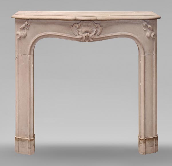 Pierre Style Cheminée en pierre de style Louis XV galbée - Pierre