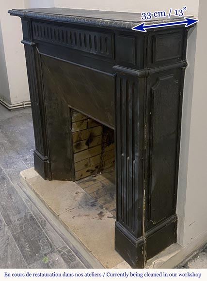 Petite cheminée de style Louis XVI en fonte-3