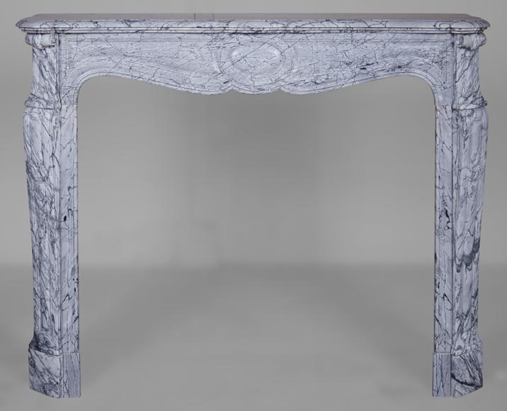 Cheminée Pompadour en marbre Bleu Fleury-0