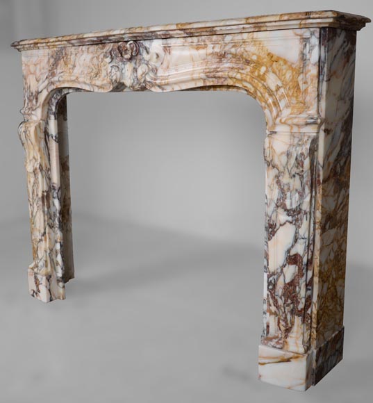 Cheminée de style Louis XV en marbre Escalettes Alpha-6
