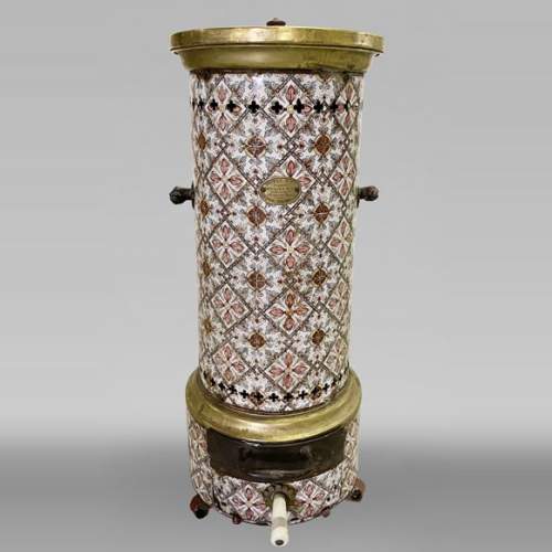 Poêle ancien polychrome
