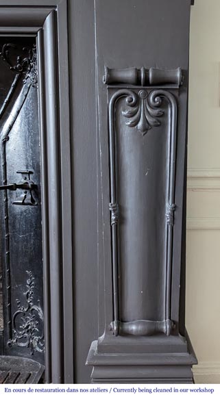 Cheminée de style Napoléon III en bois peint-10
