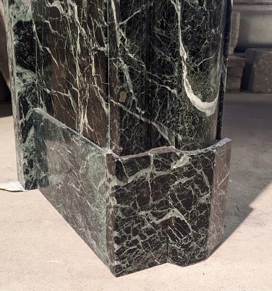 Cheminée de style Louis XIV à acrotères en marbre Vert de Mer Cheminée de style Louis XIV à acrotères en marbre Vert de Mer-5