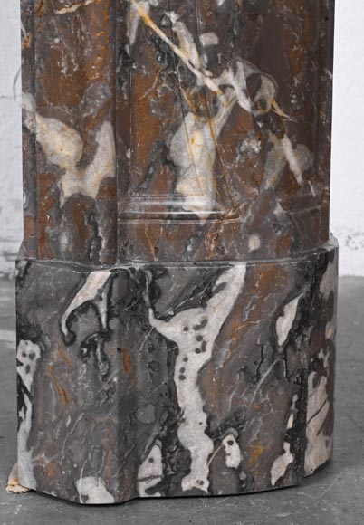 Cheminée d'époque Louis XV en marbre rouge de Rance-10