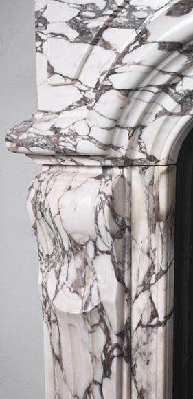 Cheminée de style Régence en marbre brèche violette-4