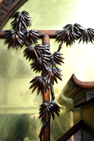 Gabriel VIARDOT – Cheminée japonisante en bois sculpté, vers 1880 Gabriel VIARDOT – Cheminée japonisante en bois sculpté, vers 1880-5