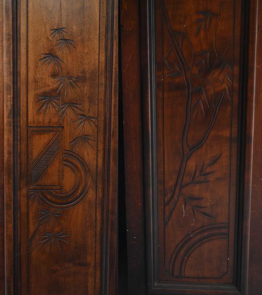 Gabriel VIARDOT – Cheminée japonisante en bois sculpté, vers 1880 Gabriel VIARDOT – Cheminée japonisante en bois sculpté, vers 1880-14