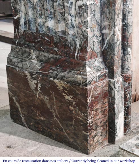 Importante cheminée de style Napoléon III en marbre Campan-7