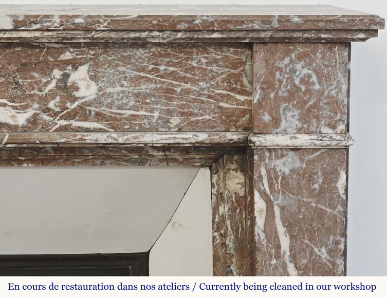 Cheminée de style Louis XVI en marbre Rouge du Nord-6