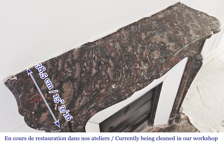 Cheminée de style Louis XV modèle Pompadour, en marbre Bois Jourdan Cheminée de style Louis XV modèle Pompadour, en marbre Bois Jourdan-9