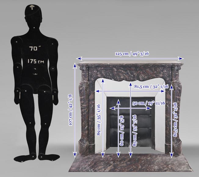 Cheminée de style Louis XV modèle Pompadour, en marbre Bois Jourdan Cheminée de style Louis XV modèle Pompadour, en marbre Bois Jourdan-10