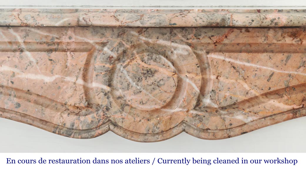 Cheminée de style Louis XV modèle Pompadour en marbre Enjugerais-1