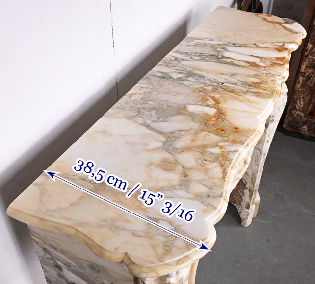 Cheminée de style Louis XV à trois coquilles en brèche de Médou Cheminée de style Louis XV à trois coquilles en brèche de Médou-9