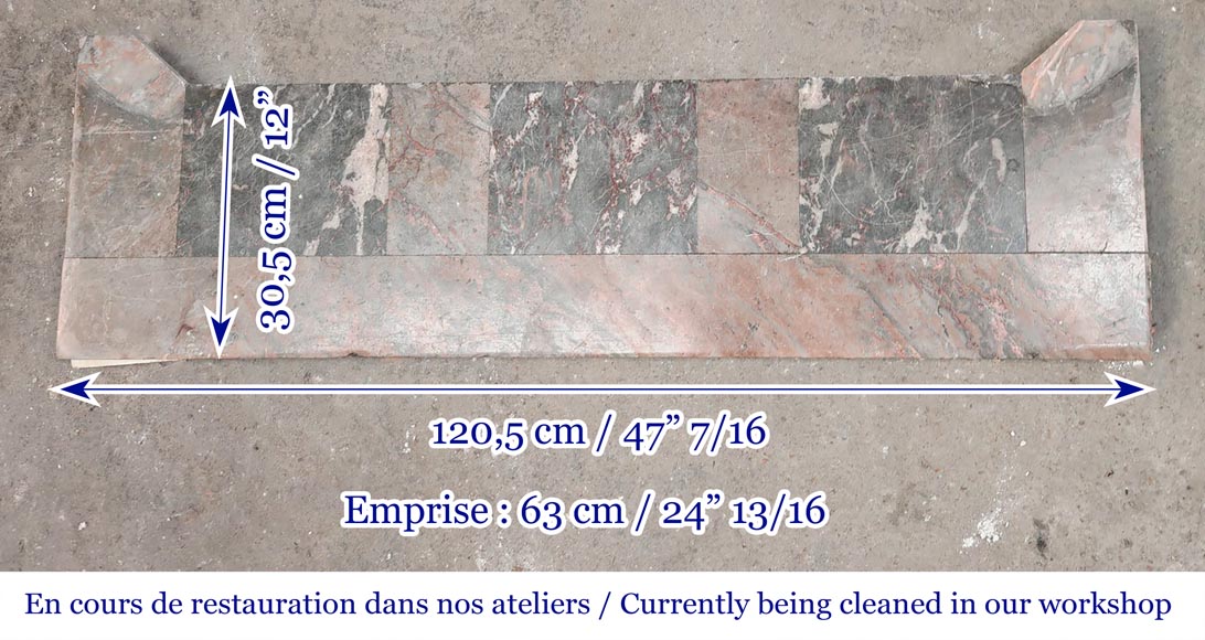 Cheminée de style Louis XV modèle Pompadour en marbre Enjugerais-7