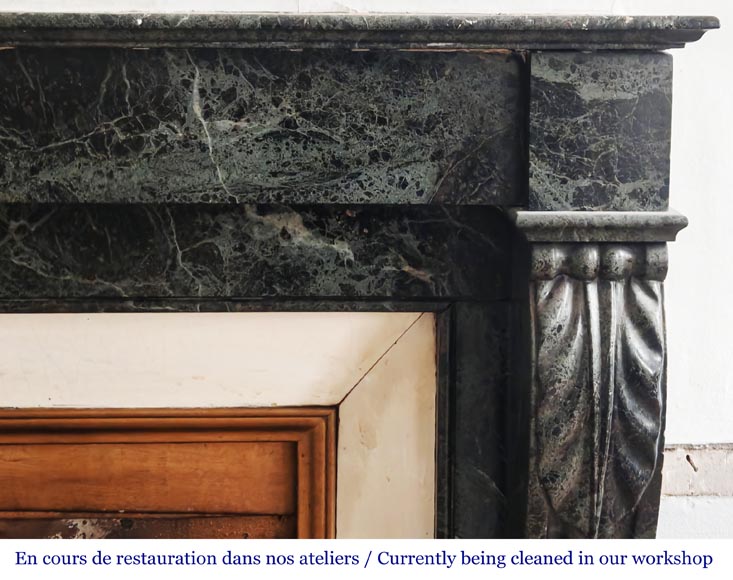 Cheminée de style Napoléon III en marbre vert-4