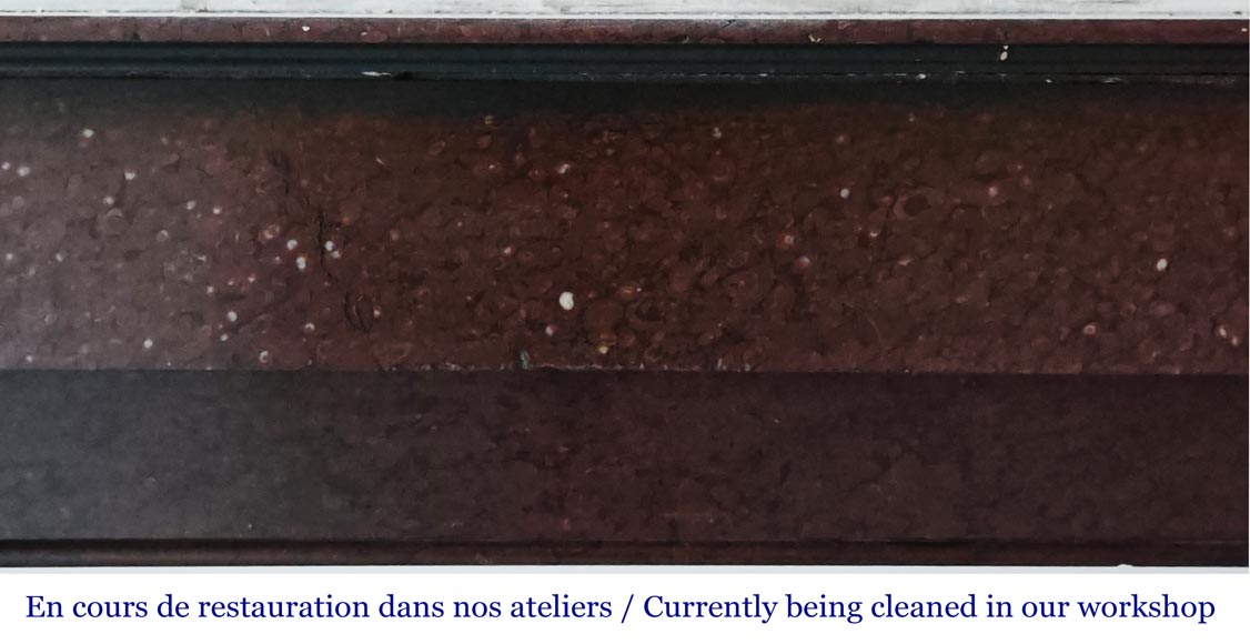 Cheminée de style Napoléon III en marbre rouge griotte Cheminée de style Napoléon III en marbre rouge griotte-1