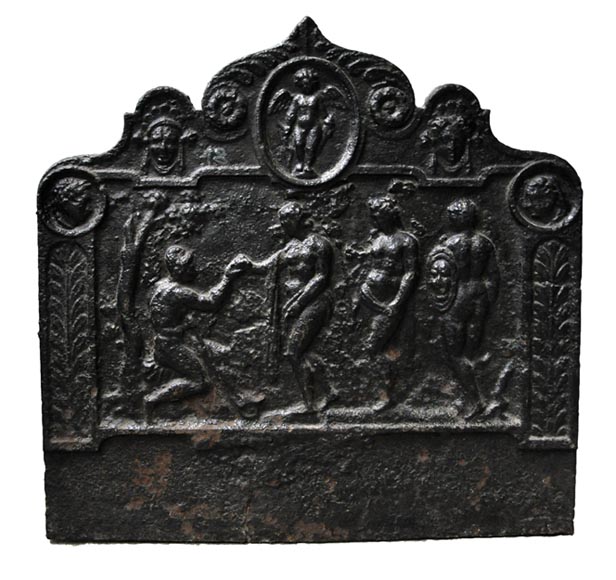 Plaque de cheminée du XVIè siècle au Jugement de Pâris-0