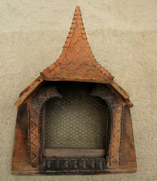 Décoration de toit ancienne en terre cuite-4