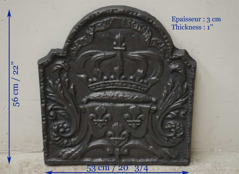 Plaque de cheminée aux armes de France-6