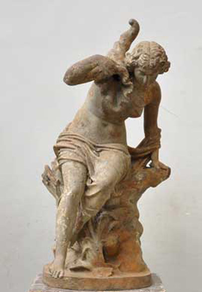 Antique cast iron statue signed by Ducel_fr